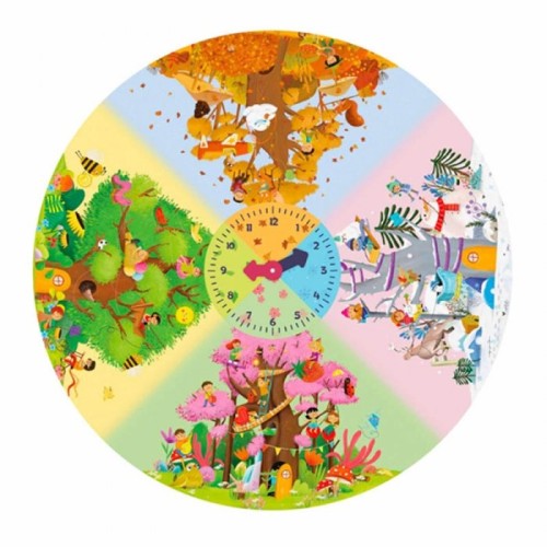 پازل کودک 109 تکه مدل ساعت KID FANS SEASON CLOCK کد KS2411