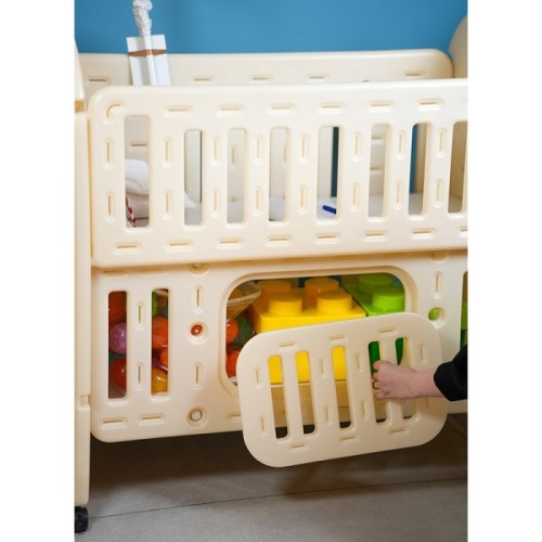 تخت و پارک بازی گهواره دار مدل مانا رنگ بژ کد 5399231