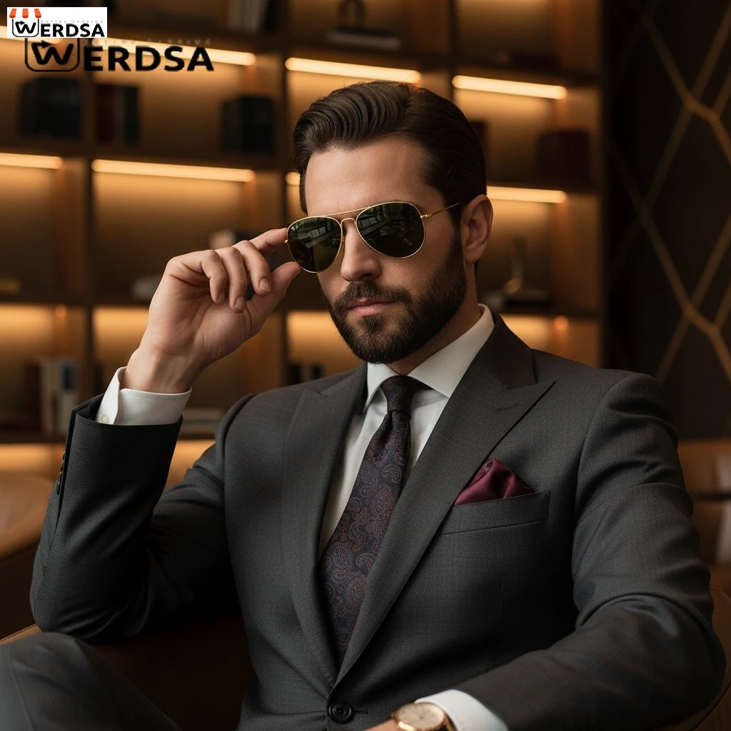 عینک آفتابی ری‌بن Ray-Ban اصل طلایی لنز سبز کلاسیک UV400