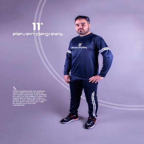 ست تیشرت شلوار سورمه ای eleven degrees مدل 1283