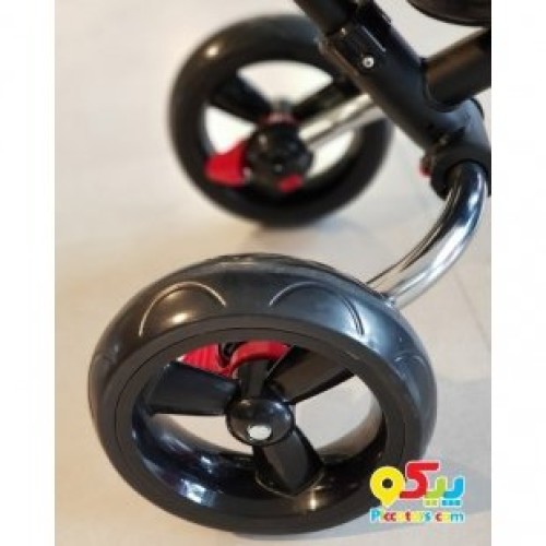 سه چرخه کودک تاشو با سایبان Kikka Boo رنگ طوسی روشن مدل Nikki 3in1
