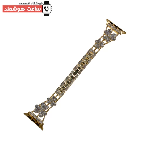 بند اپل واچ طرح گل نگین دار 1460 - Image 3