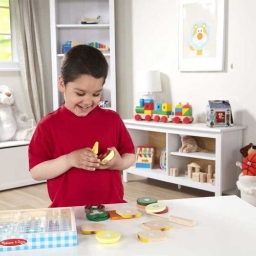 اسباب بازی ست فست فود چوبی 17 تکه MELISSA & DOUG کد 10513