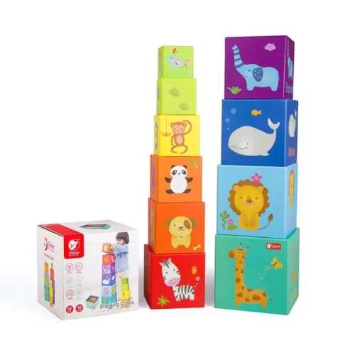مکعب چیدنی 10 عددی اعداد و اشکال Classic World مدل stacking cubes 3567