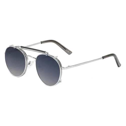 عینک کامپیوتر آفتابی دی فرانکلین مدل D.franklin Classic Round Clip On Silver / Grad Blue - Image 6