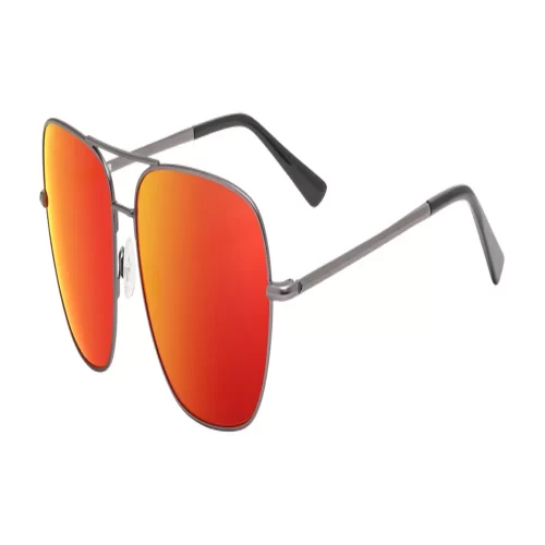 عینک آفتابی اسپای مدل SPY Tatlow Matte Gunmetal - HD Plus Gray Green with Red Spectra Mirror - Image 2