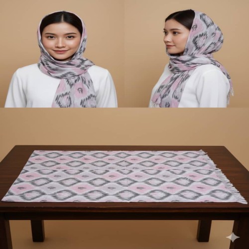 روسری نخی طرح بندی متفاوت قواره 120