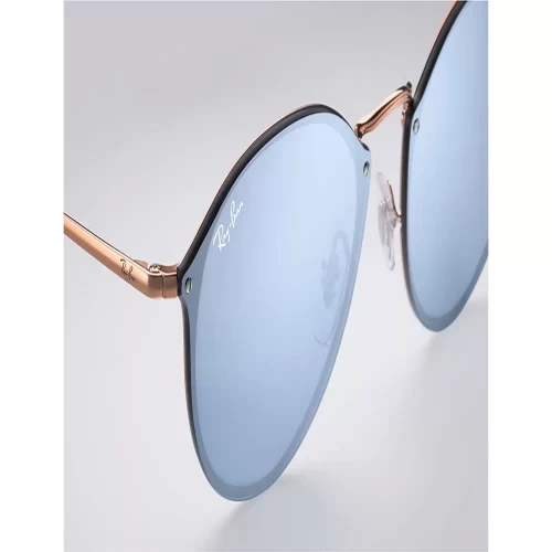 عینک آفتابی RayBan 3574N Blaze Round Bronze Copper Violet Mirror - Image 4