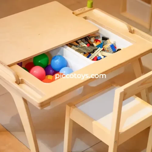 میز کودک مونته سوری به همراه رول کاغذ کد 30605559