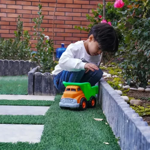 اسباب بازی کامیون خاکریز نارنجی سبز کد 300048