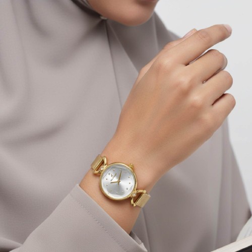 ساعت طلایی صفحه سفید بلیزر رفرانس 3207 زنانه - Image 4