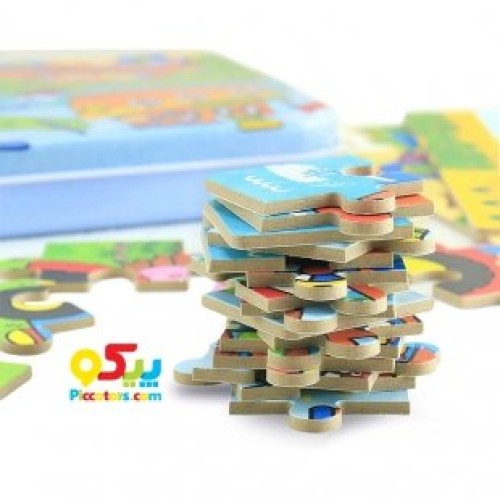 پازل چوبی وسایل نقلیه