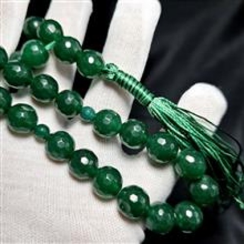 فروش تسبیح 33 دانه سنگ جید سبز معدنی کد