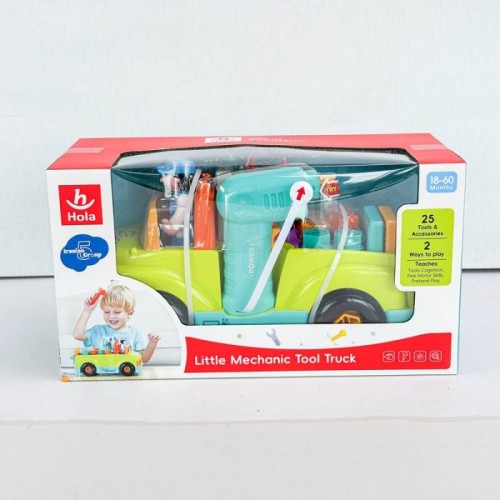 اسباب بازی کامیون ابزار هولی تویز Huile Toys رنگ سبز کد 6109
