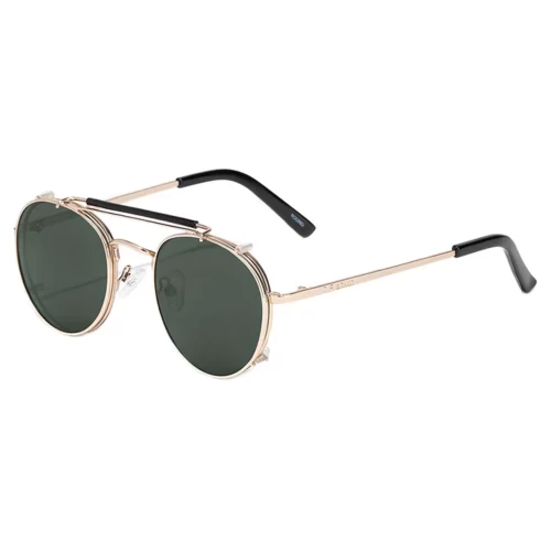عینک مخصوص کامپیوتر آفتابی دی فرانکلین مدل D.franklin Classic Round Clip On Gold / G15 - Image 6