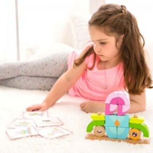 بلوک 24 تکه چوبی classic world Owl Blocks set بهترین هدیه برای کودکان