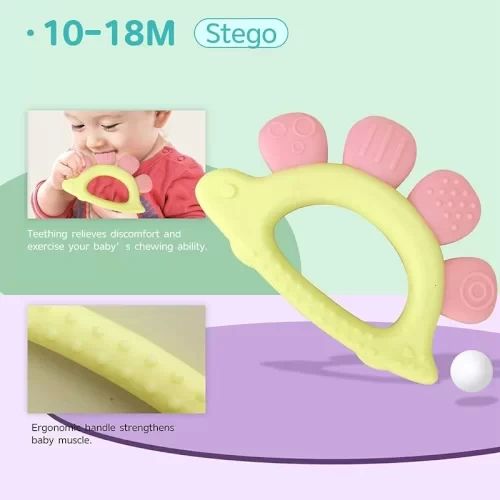 ست جغجغه و دندانگیر 5 عددی Huile Toys