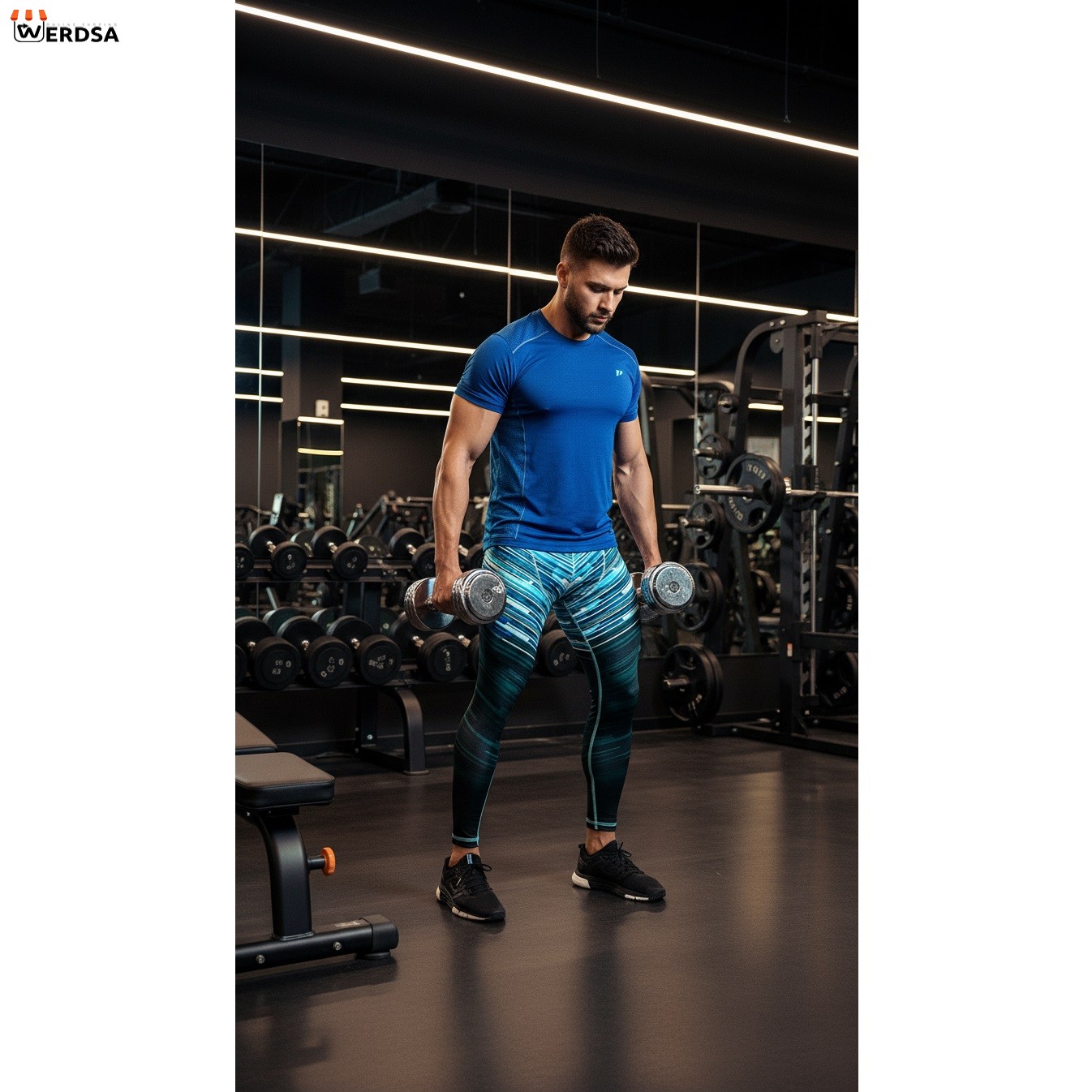 لگ ورزشی اسپرت ابی مشکی مردانه