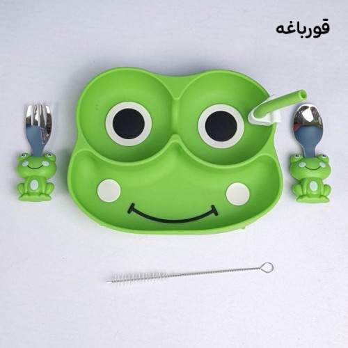 پیشبند و ظرف غذا کودک سیلیکونی کد JH8010