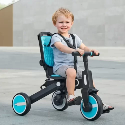 سه چرخه کودک سایبان دار رنگ تیفانی کد SL168