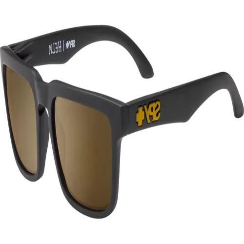 عینک آفتابی اسپای SPY HELM AF SOFT MATTE BLACK-HAPPY BRONZE W/GOLD MIRROR - Image 2