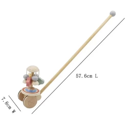 واکر عصایی چوبی کودک طرح چرخ و فلک کد BZ-18-G