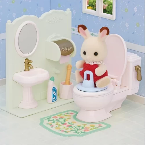 اسباب بازی توالت فرنگی سیلوانیان فامیلیز Sylvanian Families مدل toilet set کد 5740