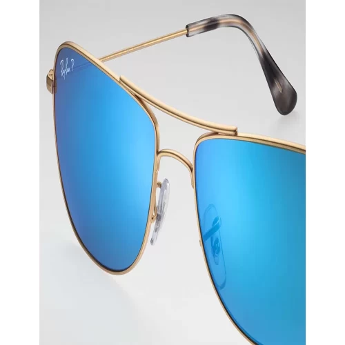 عینک آفتابی RayBan 3543 Chromance Gold Blue Mirror Polarized - Image 3