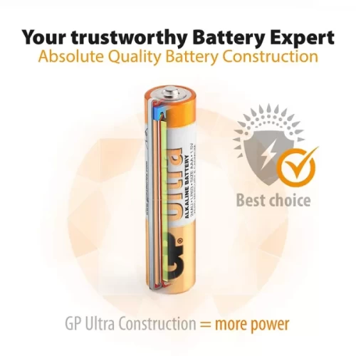 باتری نیم قلم GP تکی مدل Ultra alkaline کد GP24AU2P10