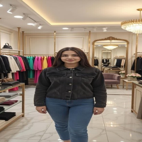 کت جین مشکی کوتاه