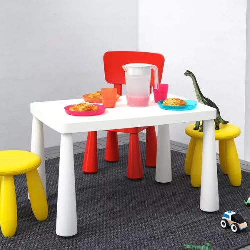 میز کودک طرح ایکیا مدل ماموت MAMMUT رنگ سفید کد 6173403