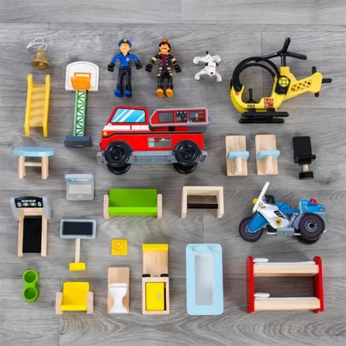 خانه امداد چوبی کیدکرفت مدل KidKraft Everyday Heroes Playset کد 63239