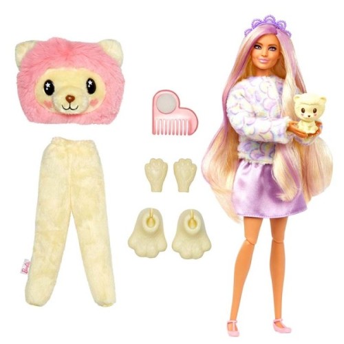 عروسک باربی سری Cutie Reveal مدل شیر کد HKR06