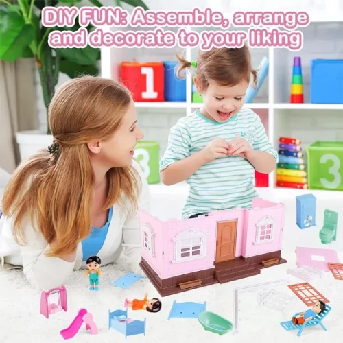 اسباب بازی ساختنی خانه عروسکی کد KB9936