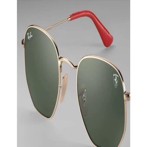 عینک آفتابی RayBan 3548NM Scuderia Ferrari Gold Green Classic G 15 - Image 3