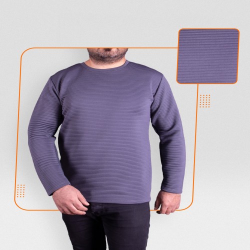 پیراهن مردانه آستین بلند سورمه ای مدل 1276