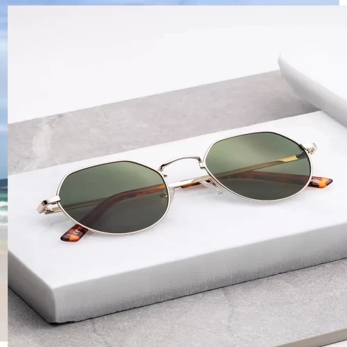 عینک آفتابی دی فرانکلین مدل D.franklin Classic Semi Round / Gold - G15 - Image 9