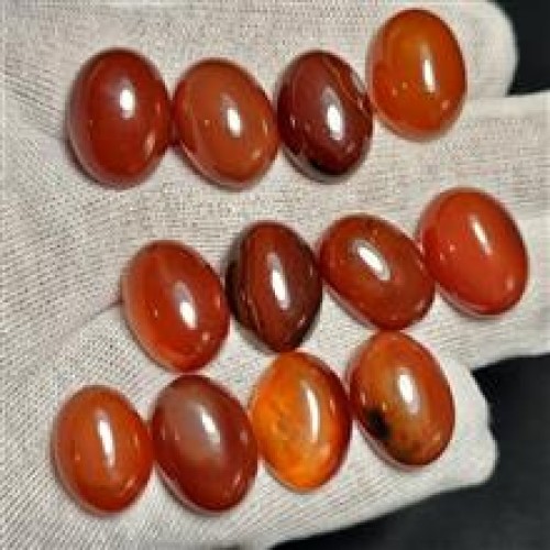 فروش پک 12 عددی نگین سنگ عقیق کارنلین معدنی کد G81263