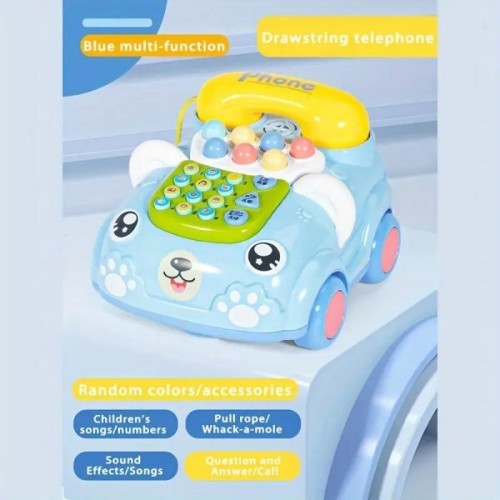 اسباب بازی تلفن موزیکال کودک رنگ آبی کد P/2298/AB