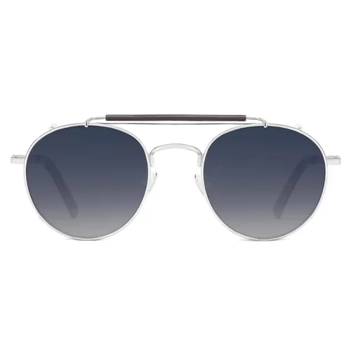 عینک کامپیوتر آفتابی دی فرانکلین مدل D.franklin Classic Round Clip On Silver / Grad Blue - Image 2