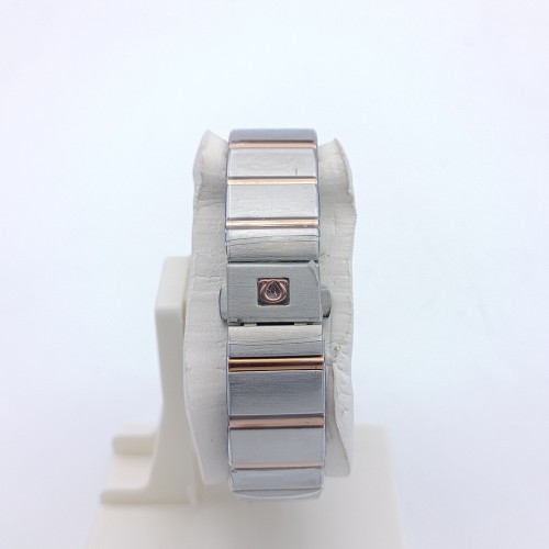 ساعت دورنگین امگا کانسلیشن دو رنگ رزگلد صفحه سرمه ای زنانه - Image 3