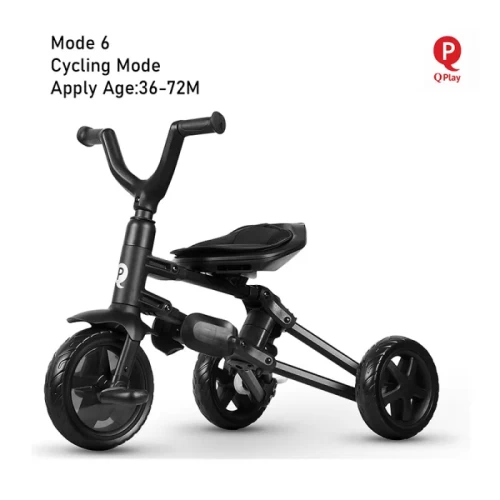 سه چرخه کودک تاشو پلی کیدز مدل Play Kids Nova plus Eva رنگ طوسی کد 624716