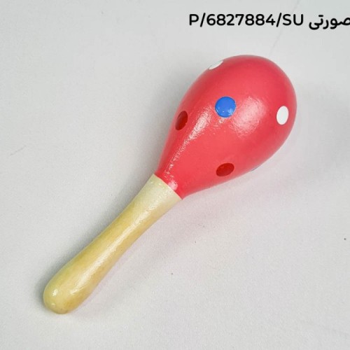 اسباب بازی جغجغه چوبی طرح خال خالی سایز کوچک کد 6827884