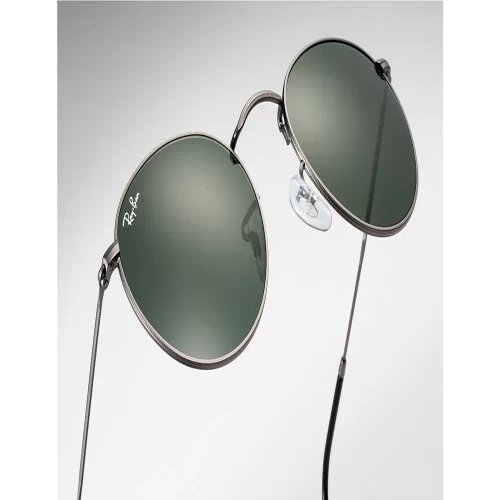 عینک آفتابی RayBan 3447 029 Round Gunmetal Green Classic G 15 - Image 5