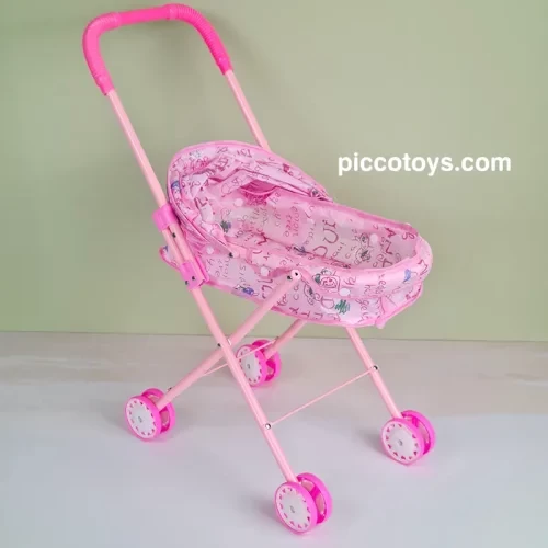 کالسکه عروسک سایبان دار صورتی کد 616B