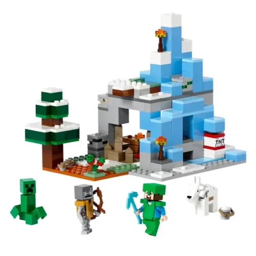 لگو ماینکرافت 304 قطعه مدل Mincraft The Frozen Peaks کد 21243