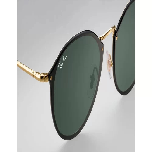 عینک آفتابی RayBan 3574N Blaze Round Gold Green Classic - Image 4