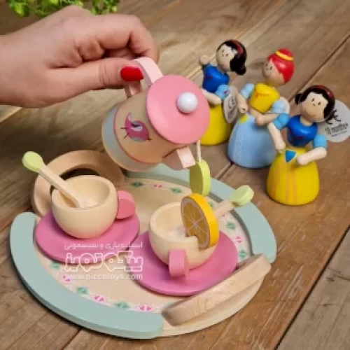 ست چای خوری اسباب بازی چوبی