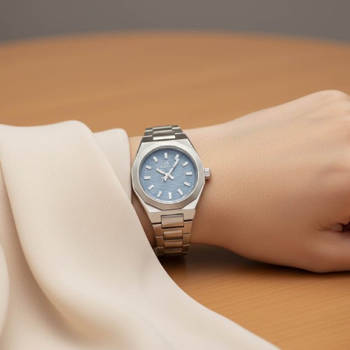 ساعت استیل صفحه سرمه ای ال دی ای رفرانس ۲۵۲۴ - Image 4