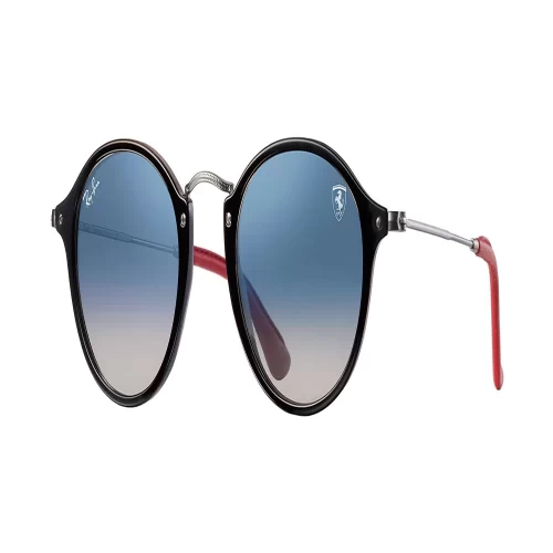عینک آفتابی RayBan 2447 Scuderia Ferrari Black Silver Light Blue Gradient - Image 2